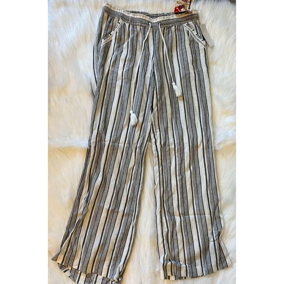 NWT Striped Linen Pants Size 7/28 - Picture 4 of 12